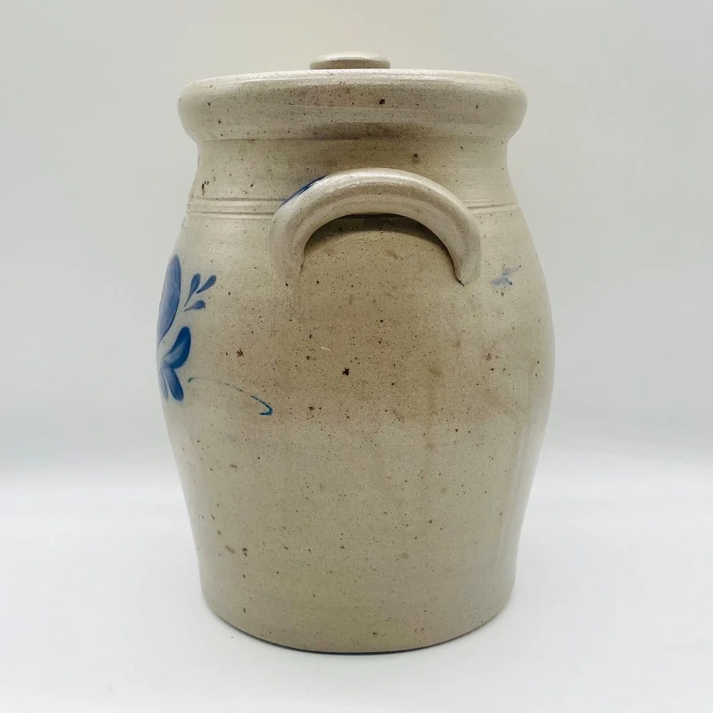 1994 Rowe Pottery Works‎ Cannister Crock w/ lid 11
